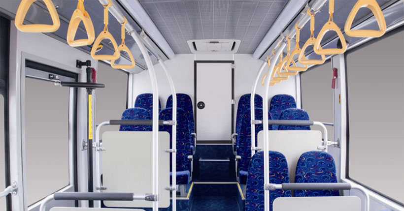 亞星8.5米純電動城市客車座椅安排