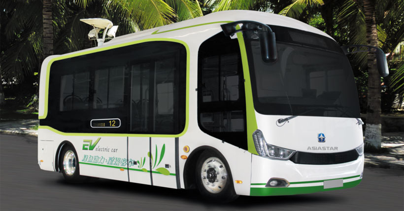 亞星6.8米純電動城市客車外觀